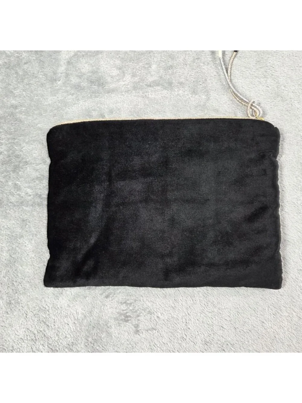 Printfresh Pouch Clutch Black Celestial Beaded Velvet Makeup Travel Toiletries